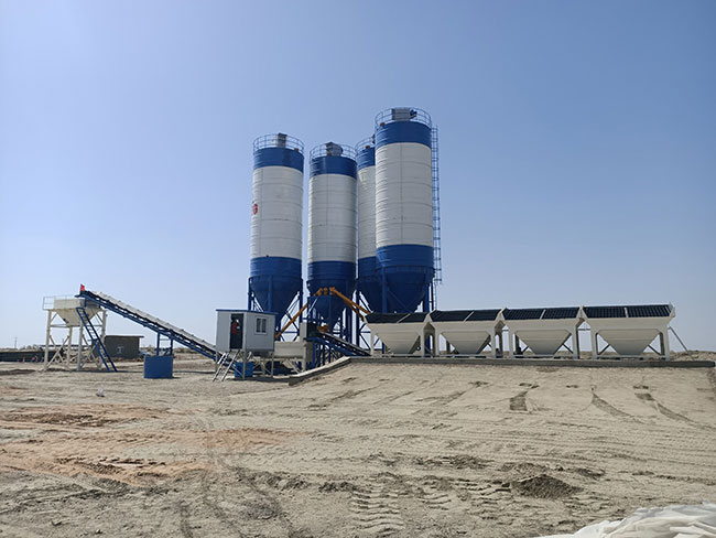 長(zhǎng)城建機(jī)建立HZS雙180型混凝土攪拌站+WBZ600型穩(wěn)定土拌和站，助力中鐵二十局烏茲別克斯坦A380公路項(xiàng)目